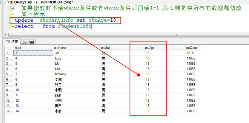 sql语句更新数据语法（数据库中update的用法）