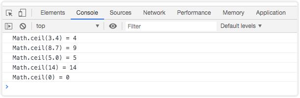 JavaScript数字向上取整：Math对象的ceil()方法