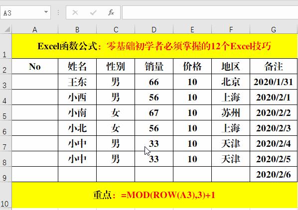 0个工作中最常用excel技巧图解（电脑制作excel表格全步骤）"