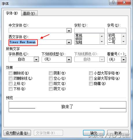 word新罗马字体怎么设置（图示word字体设置方法）