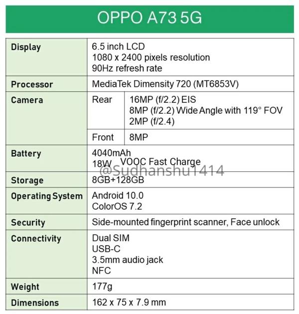 oppoa73手机配置参数（超详介绍oppoa73手机）