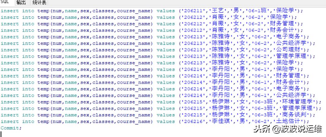 oracle行列转换函数（数据库sql语句大全实例）